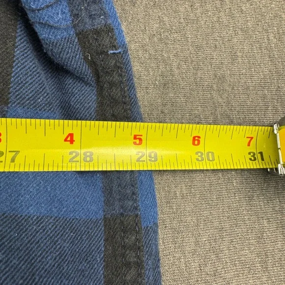 St. Johns Bay Mens 3XL Blue Black Buffalo Plaid Flannel Button Down Shirt Cotton - Picture 7 of 9